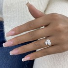 1.3ct Multishape Fashion Ring White Gold 14K Labcreated Diamond F/VS — photo 6