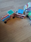 Handcrafted Wooden Lowes Toy Train Tow Truck 7 Piece Connect Play Kid Vintage — photo 2