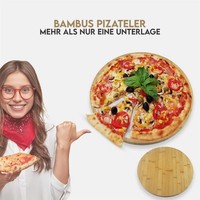 Pizzabrett/Kuchenplatte, Bambus, Ø35 Cm X 1,2 Cm