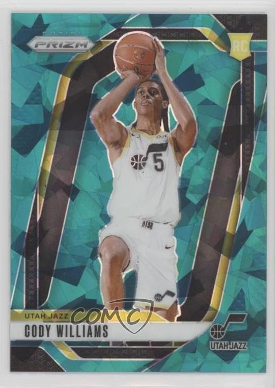 2024-25 Panini Prizm Teal Ice Prizm 173/225 Cody Williams #232 0y2q