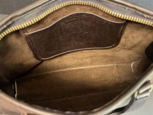 Vintage Coach Bonnie Cashin Briefcase Made in NYC Brown Leather Slim EUC - Picture 10 of 14
