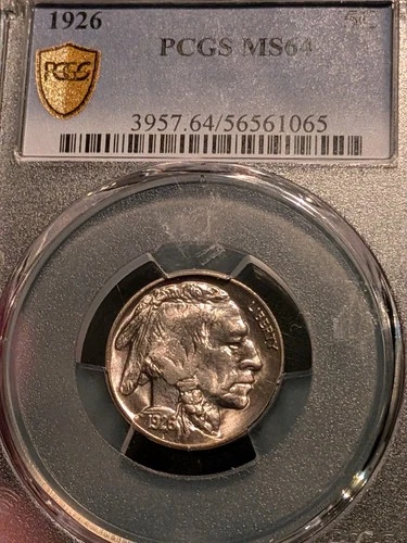 1926 Buffalo Nickel PCGS MS64 Blazing White
