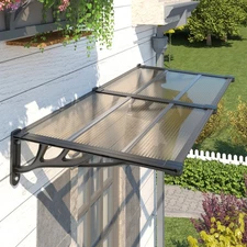 90–120'' Polycarbonate Window Door Awning Canopy with UV Rain Protection