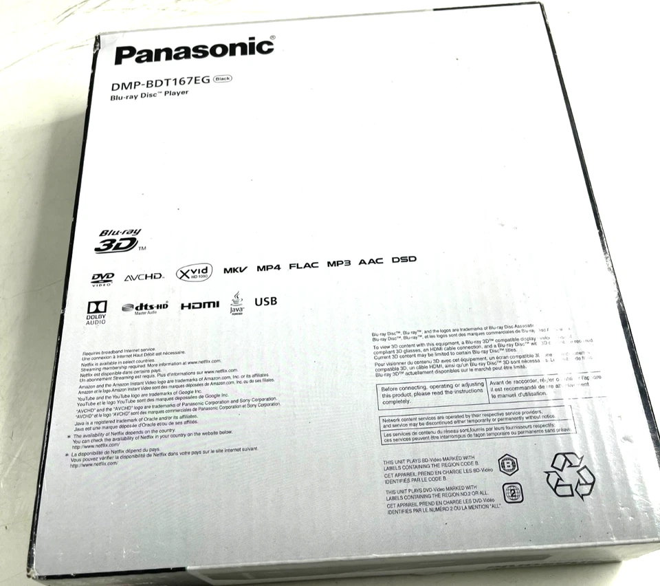 Panasonic DMP-BDT167EG  Blu-Ray Disc Player mit Fernbedienung orig. Verpackung - Bild 4 von 4