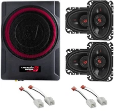 VR10 10" Under Seat Subwoofer 4x6" front/rear truck speakers Fit 1988-1994 GM