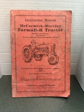 1940 Original McCormick-Deering Farmall-H Tractor Instruction Manual Guide 5358