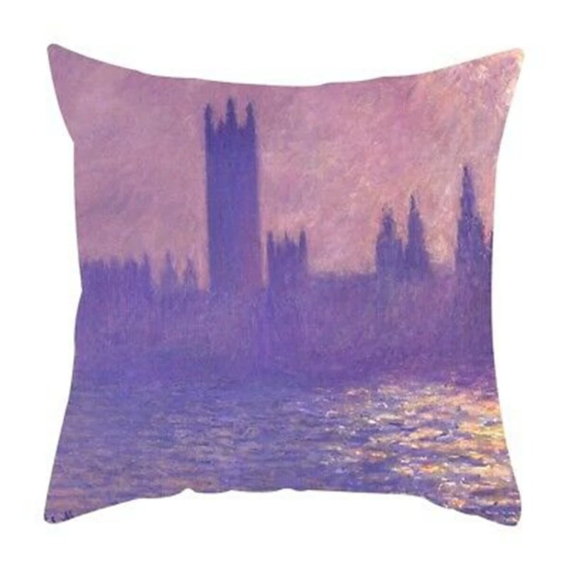 Sofa Home Floral Cover Cushion Decor Pillow Case Square Linen Throw Vintage Tree - Image 3 of 4