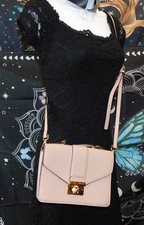Blush Betsey Johnson Crossbody Satchel With Floral Interior