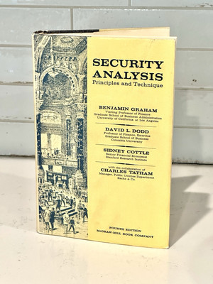 Security Analysis Principles and Technique by Benjamin Graham, 4th Ed *Mint*