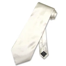 Antonio Ricci NeckTie Solid CREAM Off-White Bone Color Mens Neck Tie