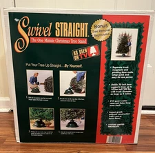 NEW Swivel Straight Christmas Tree Stand Holds Up To 10' 100LB opened box