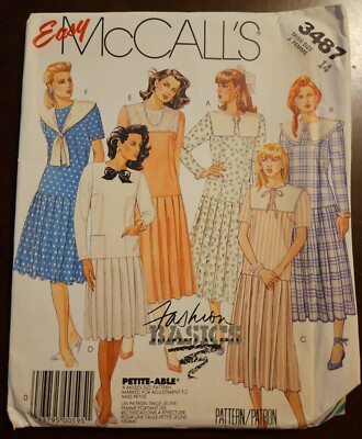 McCall's Easy 2 Sew Size 14 Dropped Waist Dress UNCUT Vintage 87 Sewing Pattern | eBay McCall's Easy 2 Sew Size 14 Dropped Waist Dress UNCUT Vintage 87 Sewing Pattern | eBay