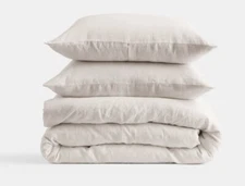 NWOT Quince King Cal King Duvet 2 Shams Sand Linen