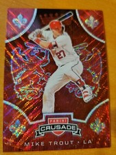 2019 Panini Crusade Ruby Wave Prizm Refractor Mike Trout Card #8 #132/199