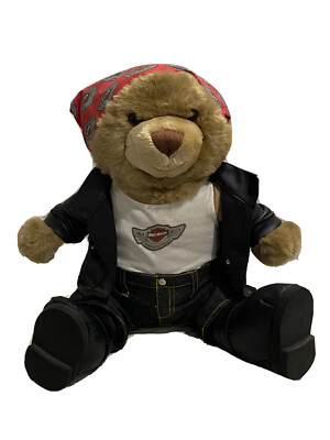 Harley Davidson 100 Anniversary Biker Bear Plush 1903-2003 Open Road Tour Jacket
