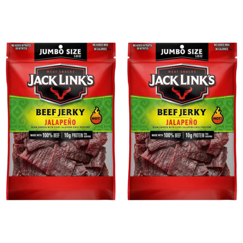 Jack Links Beef Jerky, Jalapeno, würziger Fleischsnack - hergestellt mit einem Hauch von Jalap - Bild 1 von 8