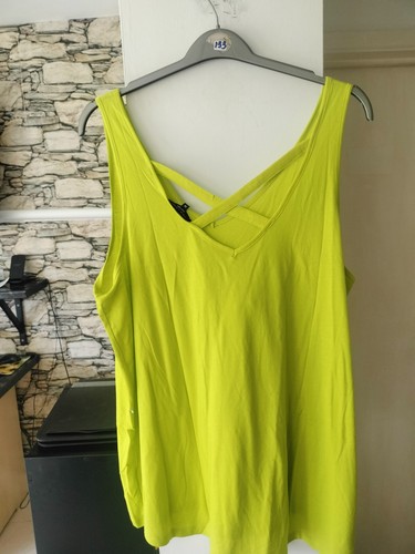 Ladies lime green summer top size 26 NEw Look branded new - Picture 3 of 3