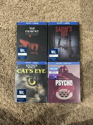 The Exorcist+ Salem s Lot+cats eye+ Psycho,4 Movie Steel Book Set New Sealed,