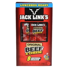 Jack Link's Original Beef & Cheese Sticks 9 Pack