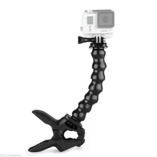 Jaws Clamp Mount Holder + Adjustable Flex Neck for Gopro Hero 4 3+ 2 1 Camera