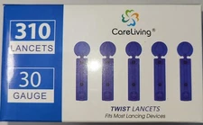 Twist Top Lancets for Lancing Devices 310 Count 30 Gauge Lancets for Blood Sugar
