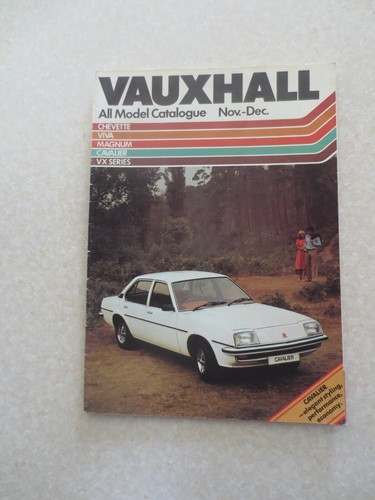 1976 Nov - Dec Vauxhall car range advertising booklet