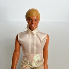 Vintage Barbie Ken Doll Mattel 80  s With Outfit Made In Malaysia Body 1968