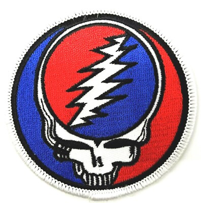 Grateful Dead Steal Your Face R.W.B. Bolt Embroidered Rock Iron on Patch