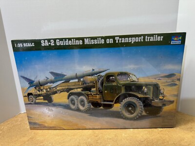 Trumpeter 1:35 SA-2 Guideline Missile on Transport Trailer New Sealed Model Kit