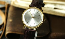 Watch LUCH Ultra SLIM Mechanical Leather Strap POLJOT De Luxe Men's Luxury