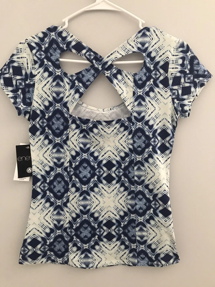 energie Lucia JK-3062 Women Shirt Top Short Sleeve Color:To Dye For NWT Size S - Image 3 of 4