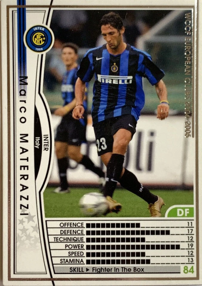 2004-05 Panini WCCF European Clubs - Marco Materazzi #116/224 for