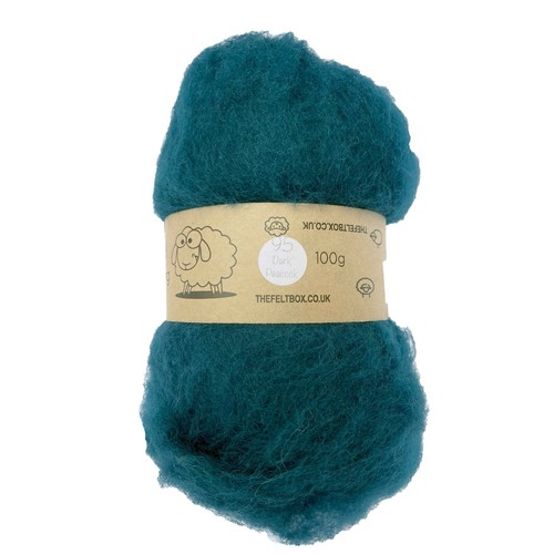 Carded Felting Wool Needle 3D Brown Grey White Black Green Blue Batt The FeltBox - Picture 106 of 163