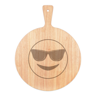 Sonnenbrille Emoji Pizzabrett Paddel Holz lustiges Gesicht