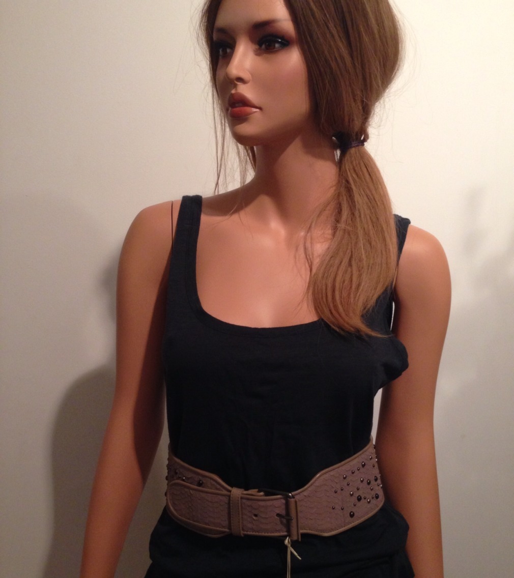 New Matthew Williamson studded leather belt Leather belt Matthew Williamson Gold size XS International  main image 4