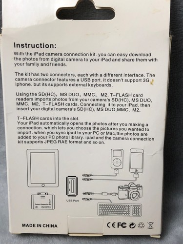 Apple iPad Camera Connection Kit USB Port and SD Card adaptors for iPad 1 & 2 - Picture 2 of 4