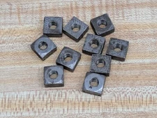 Lot of 10 each 5/16-18 Regular Square Nuts Steel 9/16 Wide x 17/64 Tall NOS