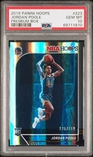 2019 PANINI HOOPS PREMIUM BOX #223 JORDAN POOLE 125/199 PSA 10