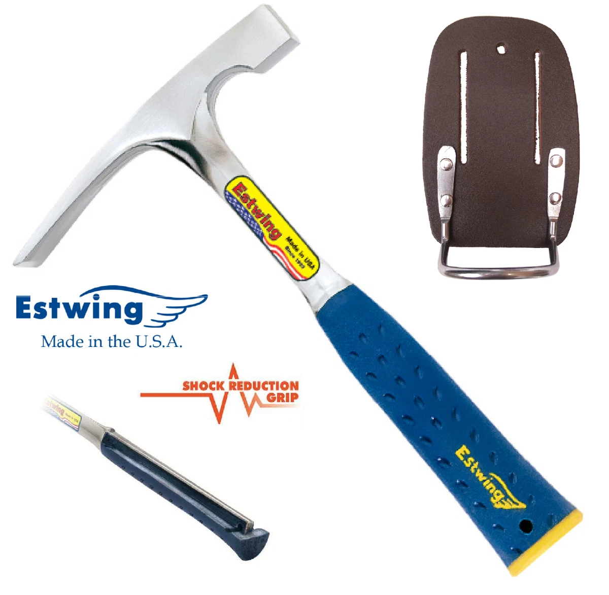 Estwing Pro 20oz Steel Brick Hammer Bricklayer Block Masons FREE hammer Holder