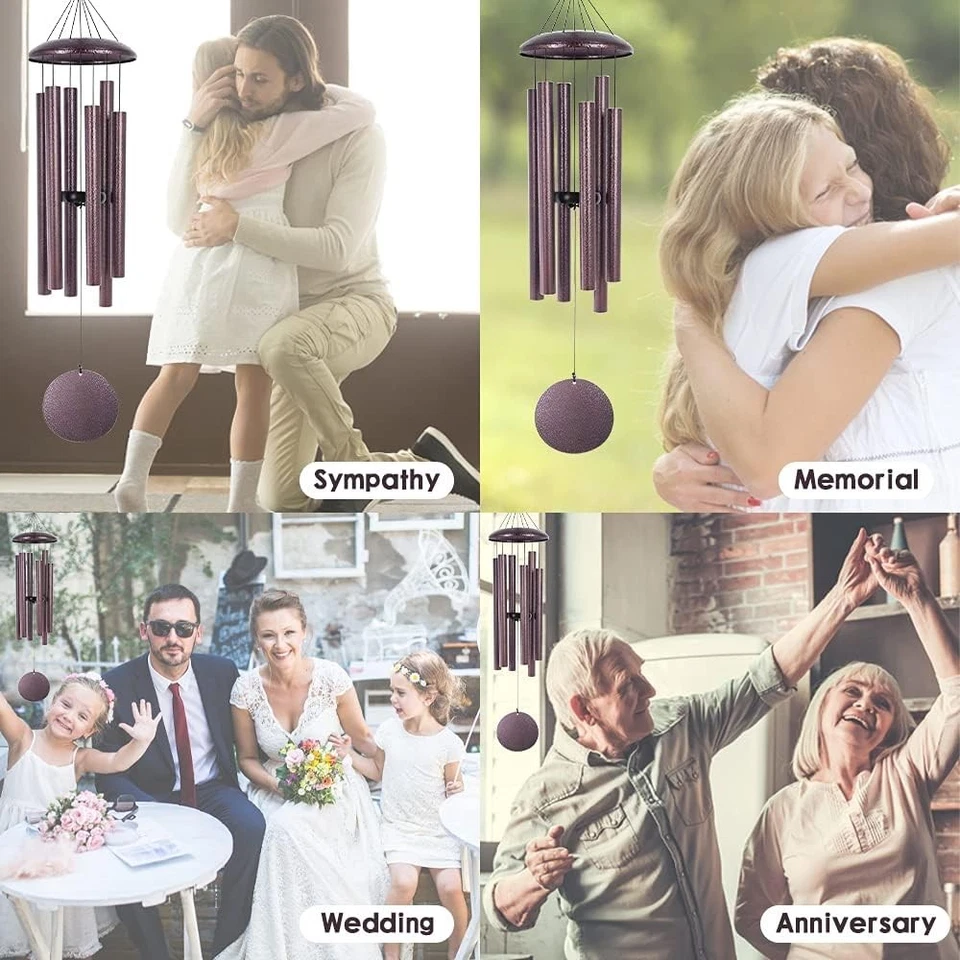 Wind Chimes Deep Tone, 36 Inch Large Metal Windchimes Outdoor Large Deep Tone - Image 3 of 4