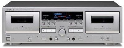 TEAC W-1200 Doppel Kassettendeck Silber 100V Hochwertiger Sound Japan NEU