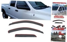 in Channel Window Visors Compatible with 2002-2008 Dodge Ram 1500 Quad Cab