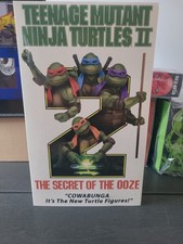 NECA TMNT Teenage Mutant Ninja Turtles II Secret of the Ooze 4 Pack VHS Set NEW