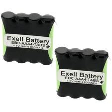 2x Exell 4.8V 800mAh NiMH Custom Battery Pack w/Tabs for RC FRS Cordless Phone