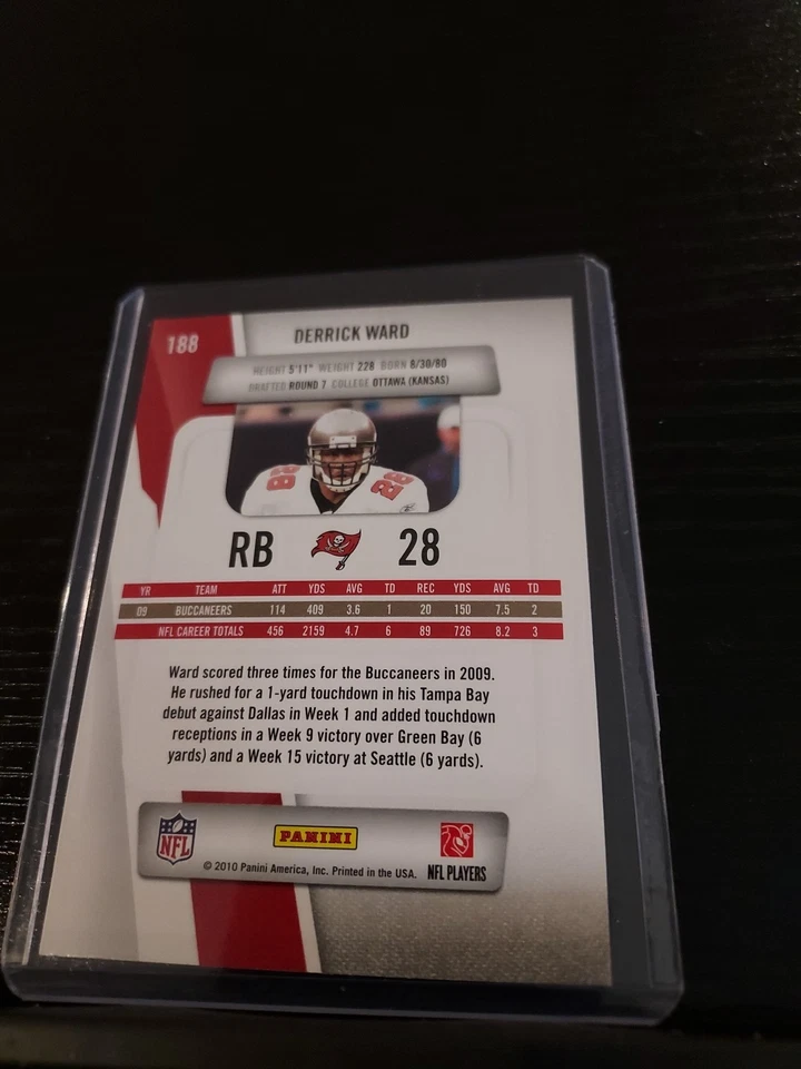 2010 Playoff Prestige - Derrick Ward #188 Xtra Points Gold /250 - Image 2 of 2