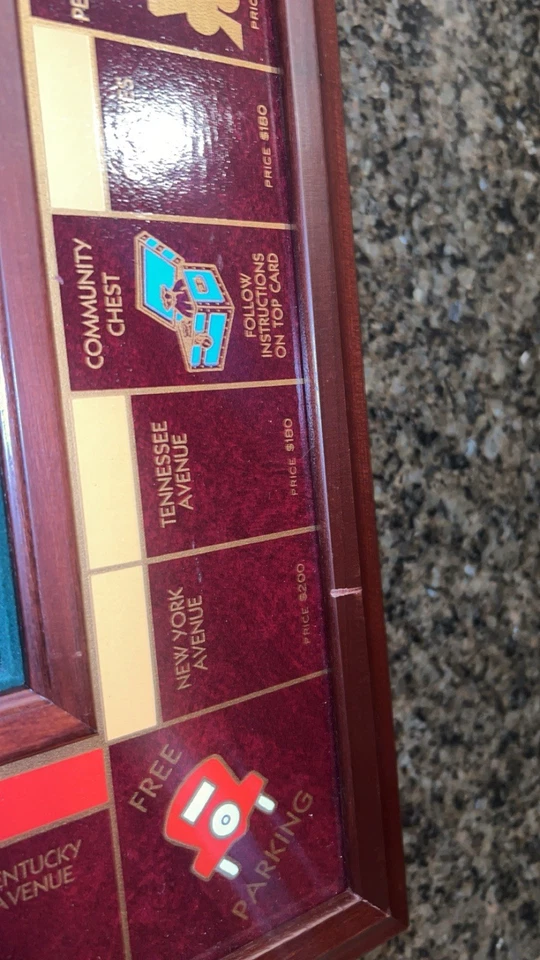 Vintage 1991 Franklin Mint Monopoly: The Collector's Edition Wood Board Set - Image 4 of 4