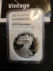 2002-W NGC PF69 ULTRA CAMEO SILVER AMERICAN EAGLE .999 FINE 1 OZ