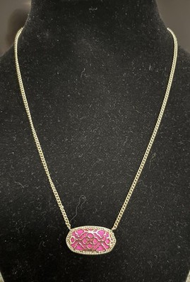 Kendra Scott Elisa Oval Pendant Azalea Illusion In Gold