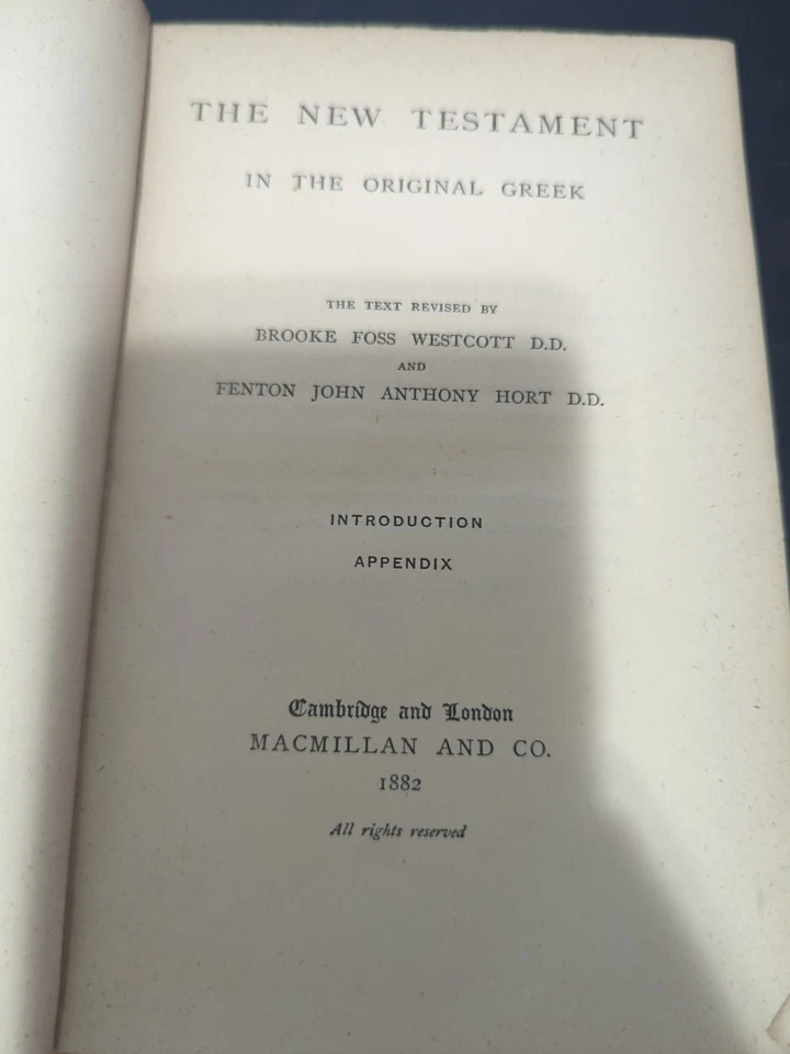 ANTIQUE NEW TESTAMENT 1882 Translated Greek & English CAMBRIDGE — 第 3/4 张图片