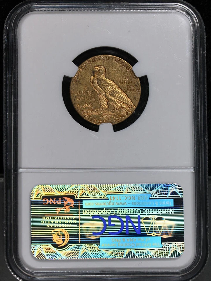 1914-P Indian Gold $5 NGC MS61 Decent Eye Appeal Nice Strike - Image 4 of 4